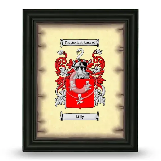 Lilly Coat of Arms Framed - Black
