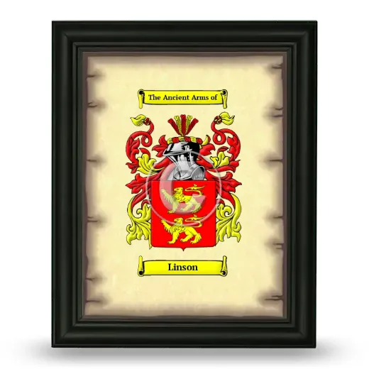 Linson Coat of Arms Framed - Black