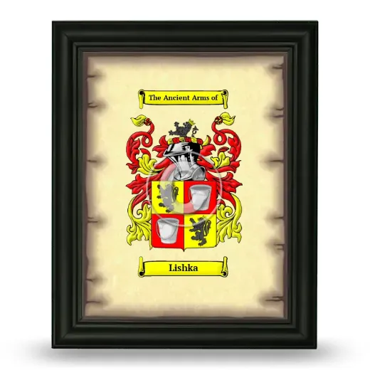 Lishka Coat of Arms Framed - Black