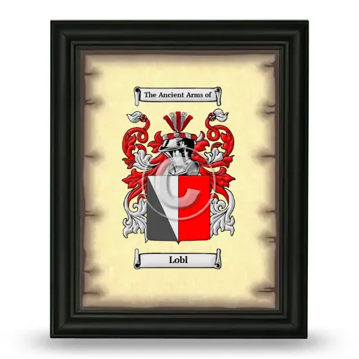 Lobl Coat of Arms Framed - Black