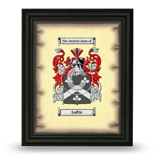 Loftis Coat of Arms Framed - Black
