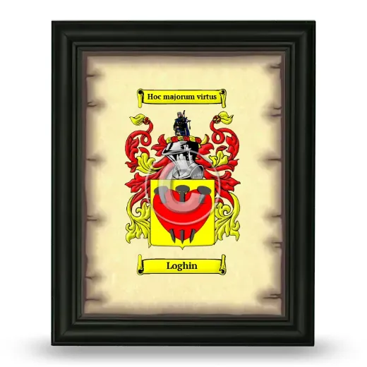 Loghin Coat of Arms Framed - Black