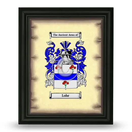 Lohr Coat of Arms Framed - Black