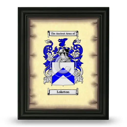 Loketon Coat of Arms Framed - Black