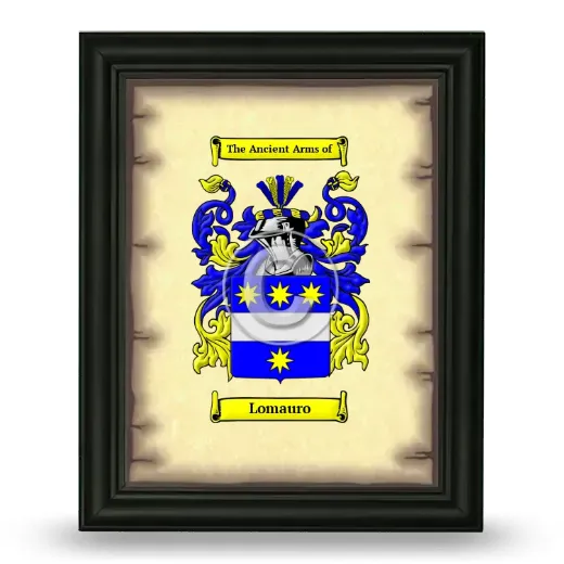 Lomauro Coat of Arms Framed - Black