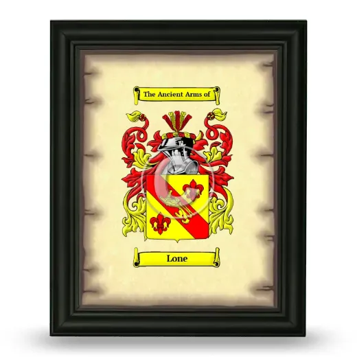 Lone Coat of Arms Framed - Black