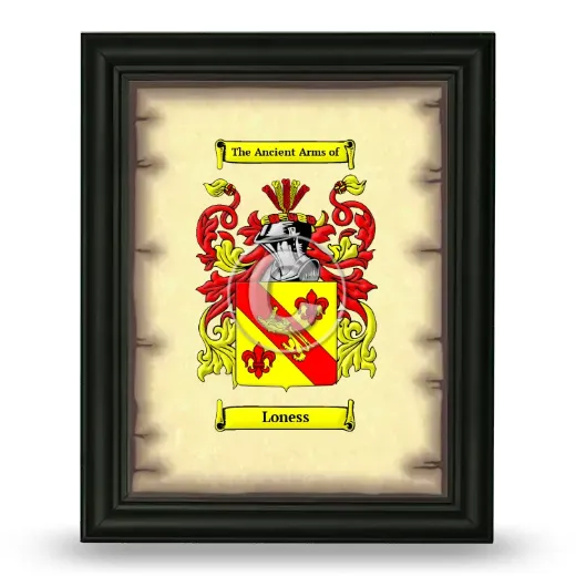 Loness Coat of Arms Framed - Black