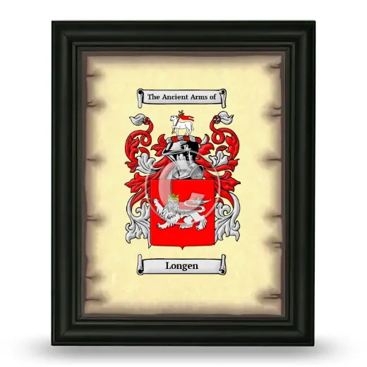 Longen Coat of Arms Framed - Black