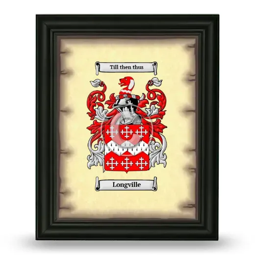 Longville Coat of Arms Framed - Black