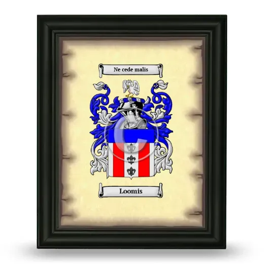 Loomis Coat of Arms Framed - Black