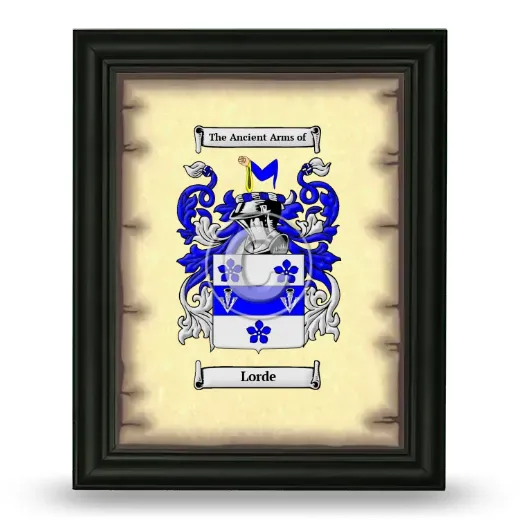Lorde Coat of Arms Framed - Black