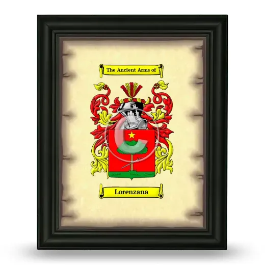 Lorenzana Coat of Arms Framed - Black