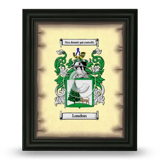 Loudon Coat of Arms Framed - Black