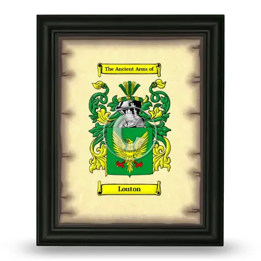 Louton Coat of Arms Framed - Black
