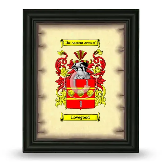 Lovegood Coat of Arms Framed - Black