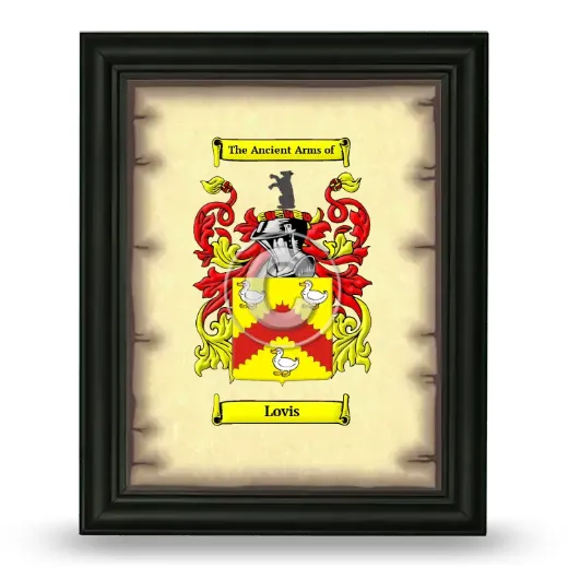 Lovis Coat of Arms Framed - Black