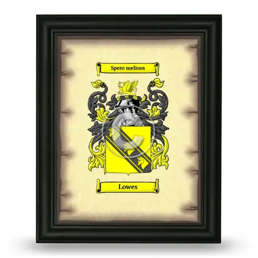 Lowes Coat of Arms Framed - Black