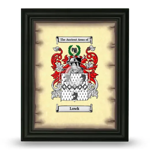 Lowk Coat of Arms Framed - Black