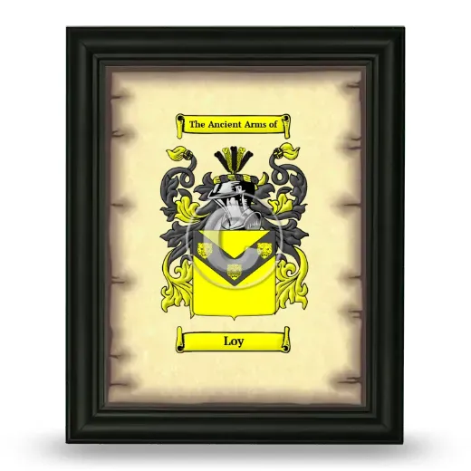 Loy Coat of Arms Framed - Black