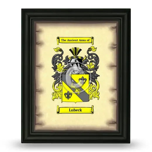 Lubeck Coat of Arms Framed - Black