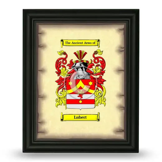 Lubert Coat of Arms Framed - Black