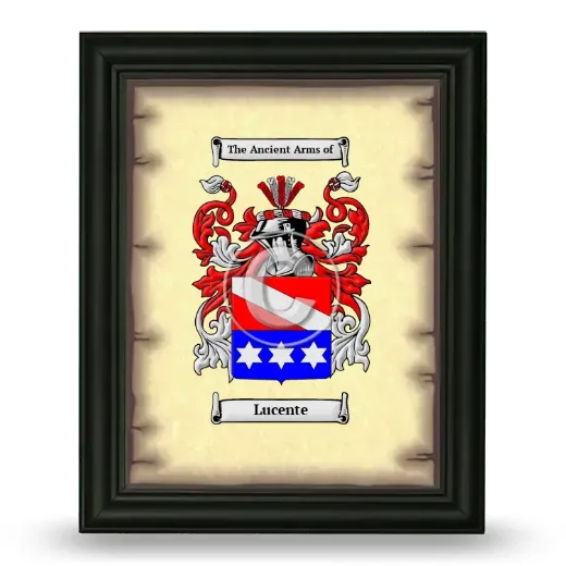 Lucente Coat of Arms Framed - Black