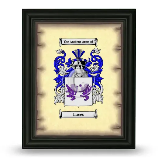 Luces Coat of Arms Framed - Black