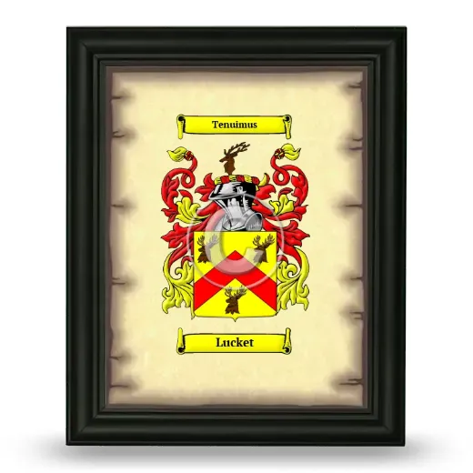 Lucket Coat of Arms Framed - Black