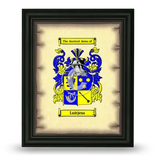 Luitjens Coat of Arms Framed - Black