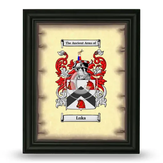 Luka Coat of Arms Framed - Black