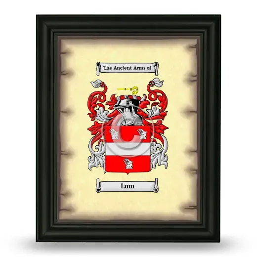 Lum Coat of Arms Framed - Black
