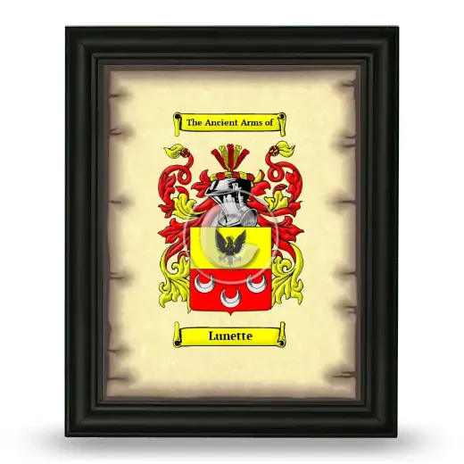 Lunette Coat of Arms Framed - Black