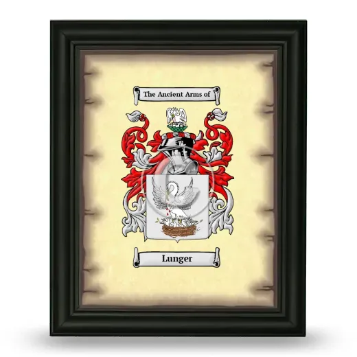 Lunger Coat of Arms Framed - Black