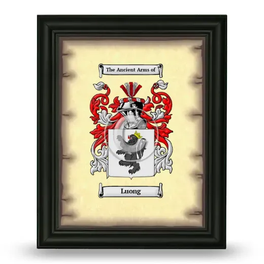 Luong Coat of Arms Framed - Black