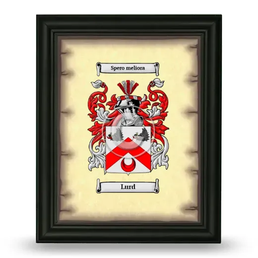 Lurd Coat of Arms Framed - Black