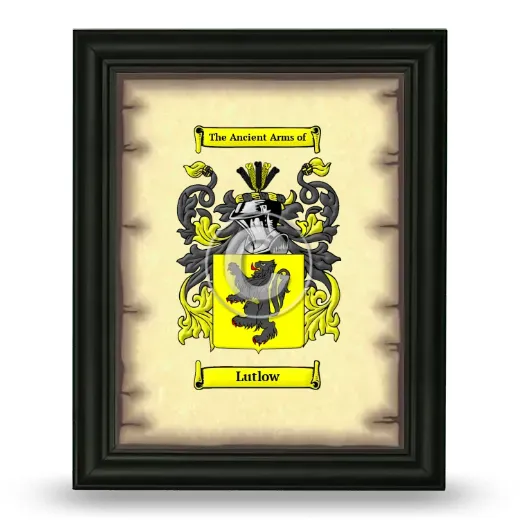 Lutlow Coat of Arms Framed - Black