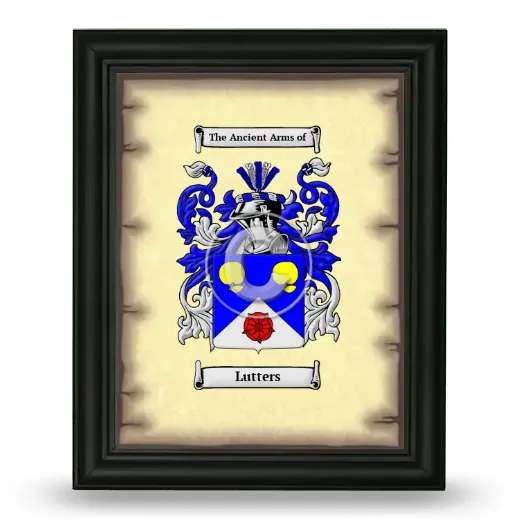 Lutters Coat of Arms Framed - Black