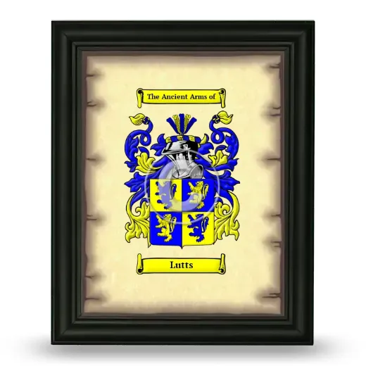 Lutts Coat of Arms Framed - Black