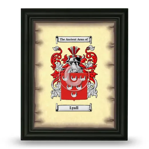 Lyall Coat of Arms Framed - Black