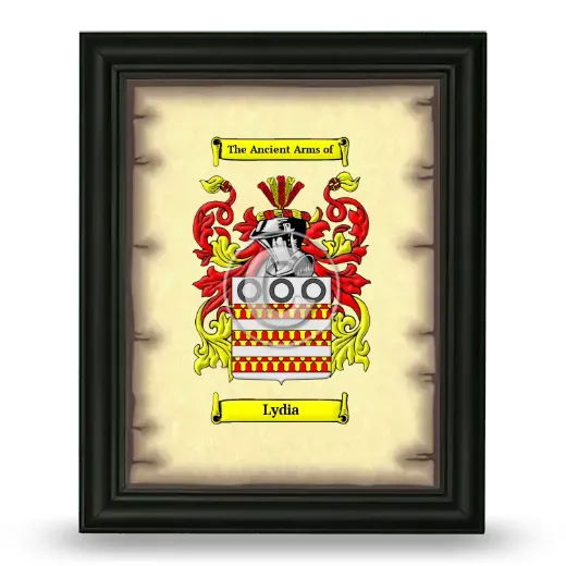 Lydia Coat of Arms Framed - Black