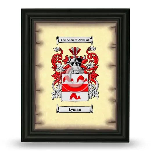 Lyman Coat of Arms Framed - Black