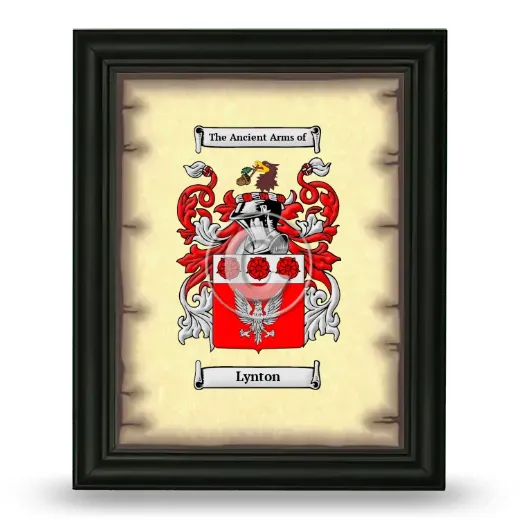 Lynton Coat of Arms Framed - Black