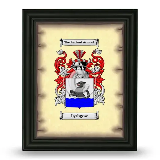 Lythgow Coat of Arms Framed - Black
