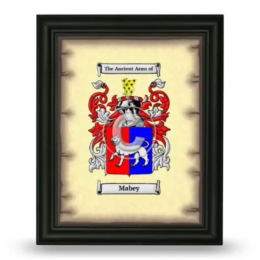 Mabey Coat of Arms Framed - Black