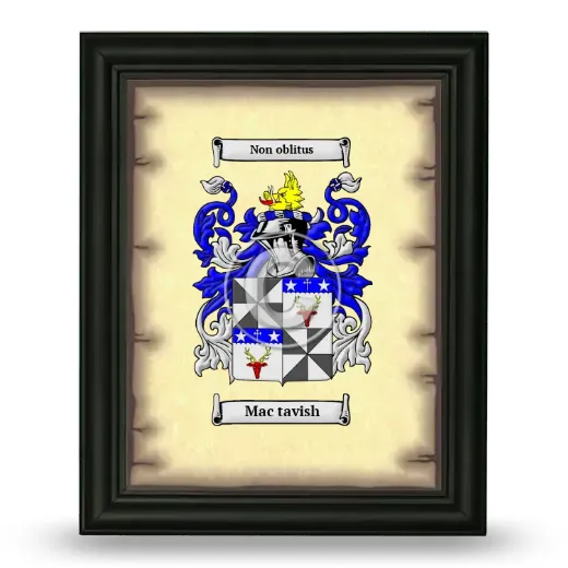 Mac tavish Coat of Arms Framed - Black