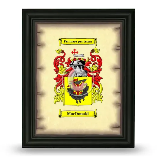 MacDonald Coat of Arms Framed - Black