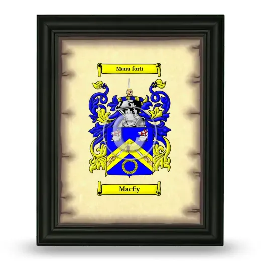 Macey Coat of Arms Framed - Black