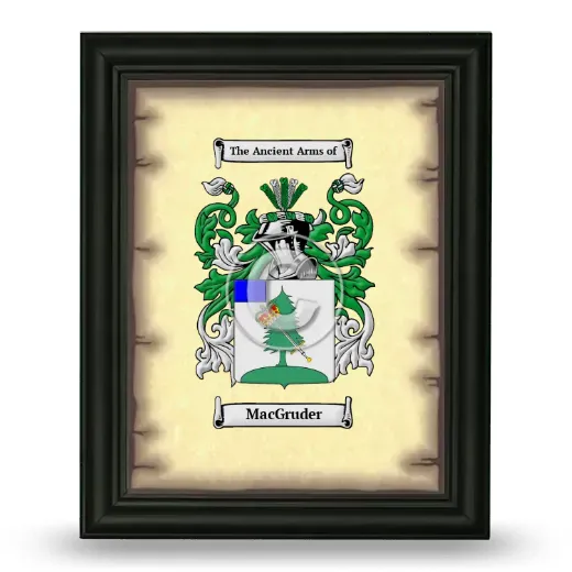 MacGruder Coat of Arms Framed - Black