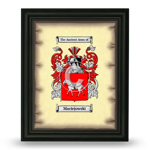 Maciejowski Coat of Arms Framed - Black