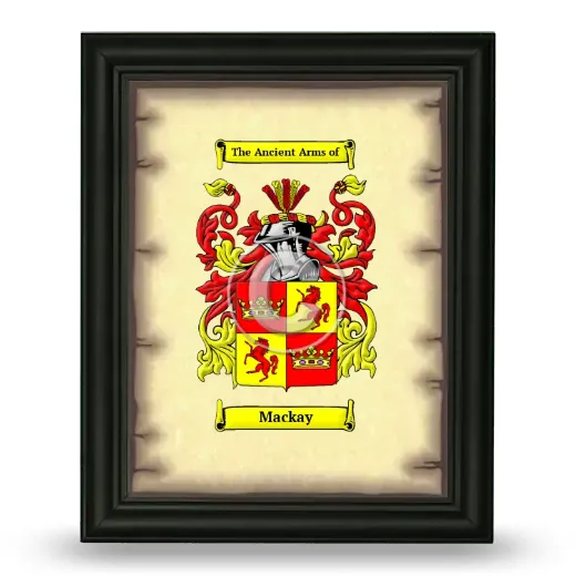 Mackay Coat of Arms Framed - Black